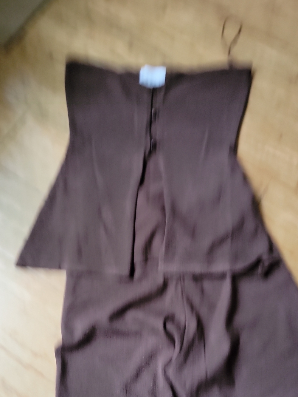 MABLE Brown Wide-Leg Two Piece Set - Picture 2 of 10